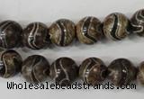 CAG4752 15 inches 10mm round tibetan agate beads wholesale