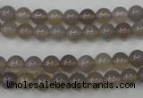 CAG4770 15 inches 6mm round grey agate beads wholesale