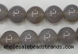 CAG4773 15 inches 12mm round grey agate beads wholesale