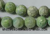 CAG4792 15.5 inches 12mm faceted round fire crackle agate beads