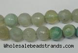 CAG4812 15 inches 8mm faceted round fire crackle agate beads