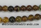 CAG4832 15 inches 8mm round dragon veins agate beads wholesale