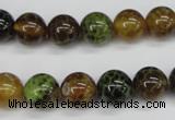 CAG4833 15 inches 10mm round dragon veins agate beads wholesale