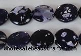 CAG4892 15 inches 15mm faceted coin fire crackle agate beads