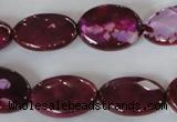 CAG4895 15 inches 13*18mm faceted oval fire crackle agate beads