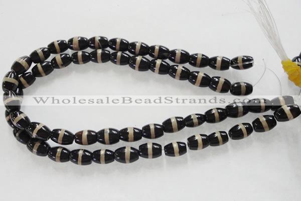 CAG5082 15.5 inches 8*12mm drum tibetan agate beads wholesale