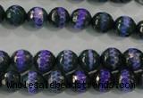 CAG5143 15 inches 8mm faceted round tibetan agate beads wholesale