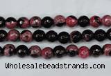 CAG5197 15 inches 6mm faceted round fire crackle agate beads