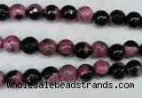 CAG5203 15 inches 6mm faceted round fire crackle agate beads