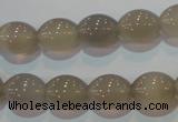 CAG5256 15.5 inches 10*12mm rice Brazilian grey agate beads