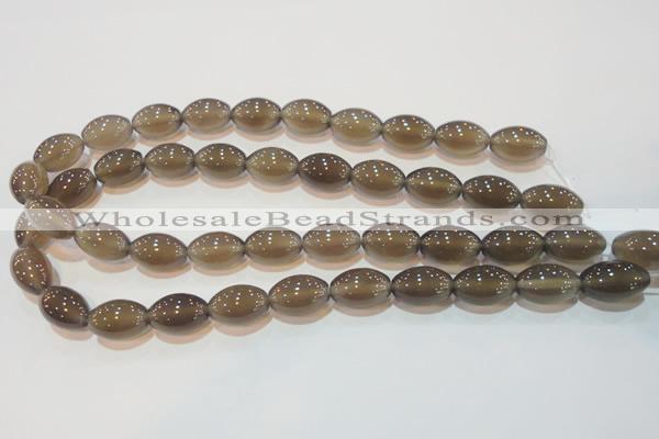 CAG5257 15.5 inches 12*18mm rice Brazilian grey agate beads