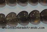 CAG5265 15.5 inches 12*12mm heart Brazilian grey agate beads