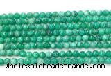 CAG5309 15.5 inches 4mm faceted round peafowl agate gemstone beads