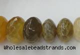 CAG5411 8*12mm – 13*22mm faceted rondelle dragon veins agate beads