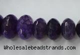 CAG5414 8*12mm – 13*22mm faceted rondelle dragon veins agate beads