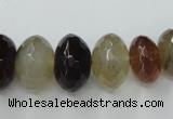 CAG5418 8*12mm – 13*22mm faceted rondelle dragon veins agate beads