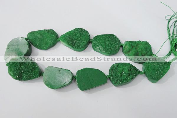 CAG5483 15.5 inches 28*36mm freeform agate gemstone beads