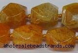 CAG5509 15.5 inches 16*17*22mm faceted nuggets agate beads