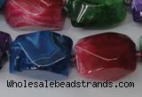 CAG5513 15.5 inches 16*17*22mm faceted nuggets agate beads