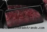 CAG5543 15.5 inches 15*15*40mm cuboid agate druzy geode beads