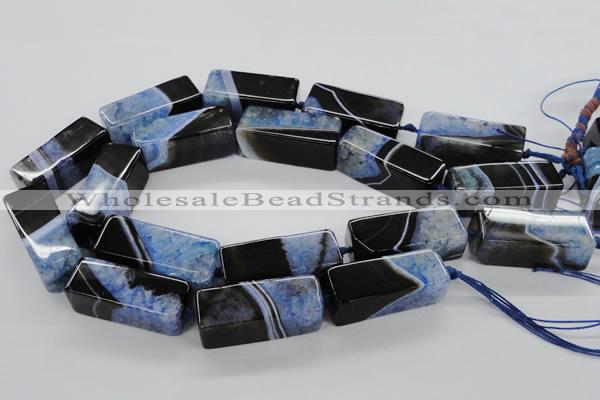 CAG5553 15.5 inches 15*15*40mm cuboid agate druzy geode beads