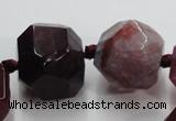 CAG5594 15 inches 10*12mm - 25*27mm faceted nuggets agate beads