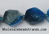 CAG5604 15 inches 18*20mm faceted nuggets agate gemstone beads