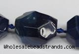 CAG5613 15 inches 25*30mm faceted nuggets agate gemstone beads