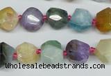 CAG5618 15 inches 10*12mm faceted nuggets agate gemstone beads