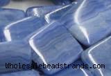 CAG563 16 inches 30*30mm square blue agate gemstone beads wholesale