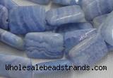 CAG564 16 inches 13*18mm rectangle blue agate beads wholesale