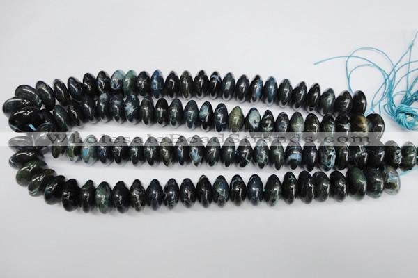 CAG5643 15 inches 8*16mm rondelle agate gemstone beads wholesale