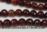 CAG5699 15 inches 8mm faceted round fire crackle agate beads