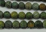 CAG5702 15 inches 8mm faceted round fire crackle agate beads