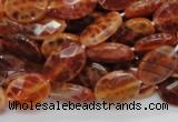 CAG575 15.5 inches 15*20mm faceted oval natural fire agate beads