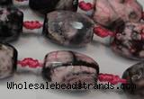 CAG5789 15 inches 13*18mm faceted rice fire crackle agate beads