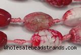 CAG5791 15 inches 13*18mm faceted rice fire crackle agate beads