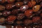 CAG587 15.5 inches 10*14mm faceted teardrop natural fire agate beads