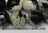 CAG5876 15 inches 18mm faceted round fire crackle agate beads