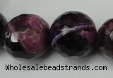 CAG5885 15 inches 20mm faceted round fire crackle agate beads