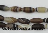 CAG5910 15 inches 5*12mm rice Madagascar agate gemstone beads