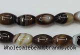 CAG5911 15 inches 8*12mm rice Madagascar agate gemstone beads