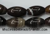 CAG5913 15 inches 12*20mm rice Madagascar agate gemstone beads