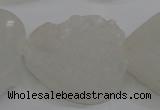 CAG5982 15.5 inches 30mm heart white agate gemstone beads