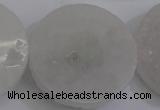 CAG5984 15.5 inches 35mm coin white agate gemstone beads