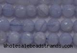 CAG5996 15.5 inches 6mm faceted round blue lace agate beads