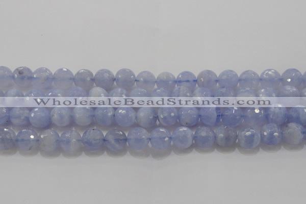 CAG5998 15.5 inches 10mm faceted round blue lace agate beads