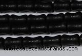 CAG6038 15.5 inches 4*8mm bone matte black agate beads