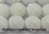 CAG6104 15.5 inches 12mm faceted round white agate gemstone beads