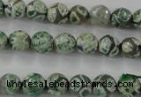 CAG6411 15 inches 12mm faceted round tibetan agate gemstone beads